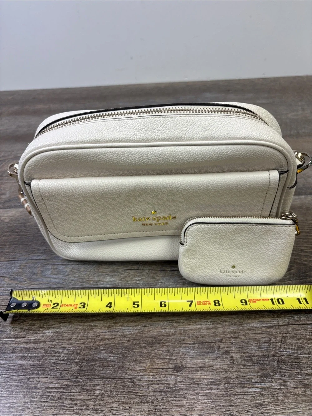Kate Spade New York Rosie Pebbled Leather Flap Camera Bag Cream
